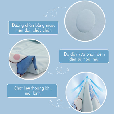 [CHĂN HÈ MÁT LẠNH] Mền lạnh I Cool Advance NIN House NM8029 2mx2m2 hoạ tiết chữ | Chăn chần cotton Ice Silk, Chăn điều hoà nhiều độ