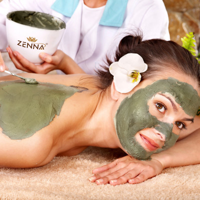 Mặt nạ bùn khoáng núi lửa kiểm soát dầu và mụn, thanh lọc độc tố, tái tạo da ZENNA Bentonite Clay 100g kèm bộ bát thìa tre xinh xắn - Phù hợp cho mọi loại da đặc biệt da dầu và mụn