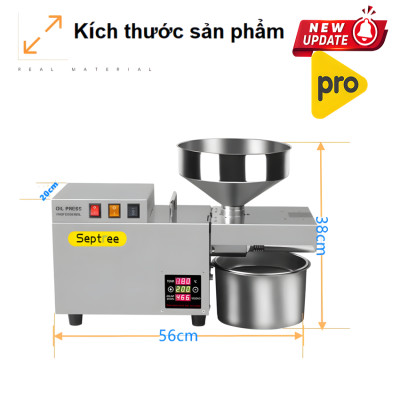 Máy Ép dầu thực vật Công nghiệp Thương hiệu Septree Mỹ Mã S9S, Công suất lớn 1200W, Phễu 5 Lít, Ép 8-12kg/giờ - Hàng Nhập Khẩu, BH 12 Tháng