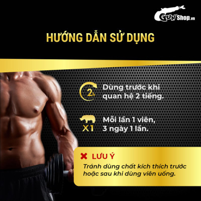 Viên uống phục hồi và tăng cường sức khỏe sinh lý nam giới Powergra Rino - Vỉ dùng thử 1 viên