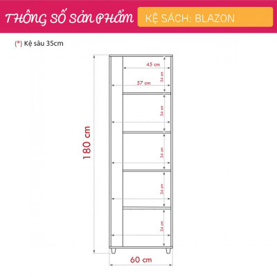 Giá đỡ sách gỗ hiện đại SMLIFE Blazon