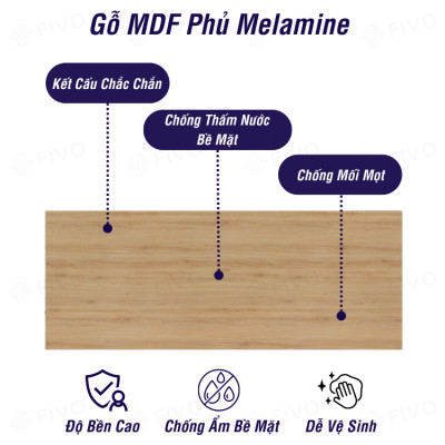 Tủ Kệ Sách Đứng Đa Năng FIVO Mã FB61 Cao Cấp Phong Cách Châu Âu, Phủ Melamine Chống Trầy Xước Và Chống Nước Bề Mặt - Hàng Chính Hãng