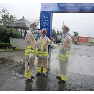 Áo Mưa Bộ (CSGT) Cảnh Sát Giao Thông, Có Phản Quang Trong Suốt