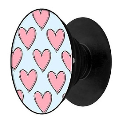 Popsocket in hình dành cho điện thoại mẫu Tim Hồng Nền Xanh