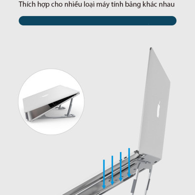 Giá Đỡ Ipad, Máy Tính Bảng Hợp Kim Nhôm 6 Mức Điều Chỉnh Chiều Cao Thông Thoáng Hỗ Trợ Tản Nhiệt Hàng Nhập Khẩu Chính Hãng KitAcoom