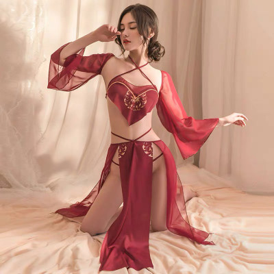 P103 Váy ngủ cổ trang kèm quần váy sexy  - Đầm ngủ nữ cổ trang gợi cảm - Đồ ngủ nữ sexy