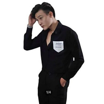 Áo Sơ Mi Nam Dài Tay In Chữ Trên Túi Mẫu VK07 Thời Trang Cao Cấp PONIVA Thiết Kế Lịch Lãm Và Sang trọng