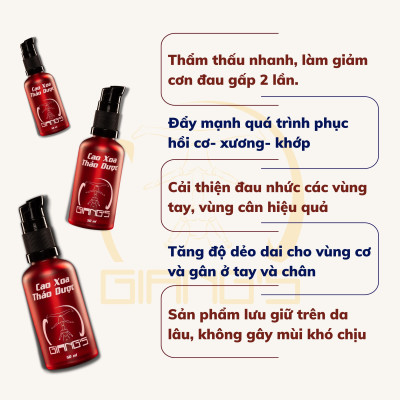 Cao xoa bóp thảo dược hỗ trợ giảm đau cực mạnh, Dầu xoa bóp gia truyền nhà GIANG