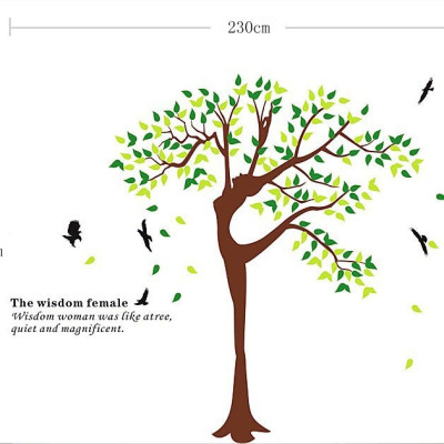 Decal dán tường Vũ điệu xanh AmyShop DCX009 (180 x 230cm)