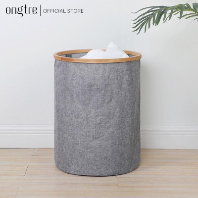 Giỏ Vải Khung Tre ONGTRE Đựng Quần Áo Đồ Mỹ Phẩm Đồ Chơi Đa Năng Tiện Ích Chống Nước Có Thể Gấp Gọn