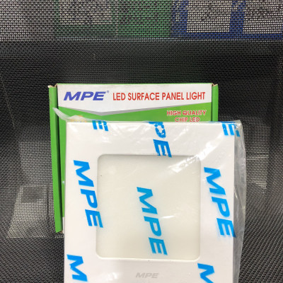 Đèn led panel ốp trần nổi vuông công suất 6W MPE (2 loại ánh sáng trắng và vàng)