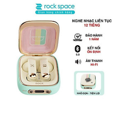 Tai nghe bluetooth Rock Retro nghe nhạc liên tục 12h - Hàng chính hãng bảo hành 1 năm