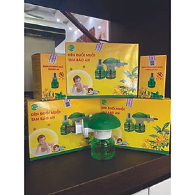 Đèn đuổi muỗi xông tinh dầu thiên nhiên hiệu quả an toàn TAM BẢO AN tặng kèm 1 lọ tinh dầu