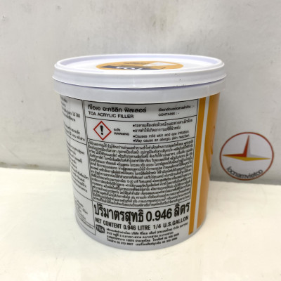 Keo xử lý nứt tường, trám vá lỗ đinh TOA Acrylic Filler 1 kg/Lon