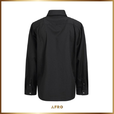 ÁO SƠMI ĐEN CÔNG SỞ CỔ CÁCH ĐIỆU NAM HÀN QUỐC 006369