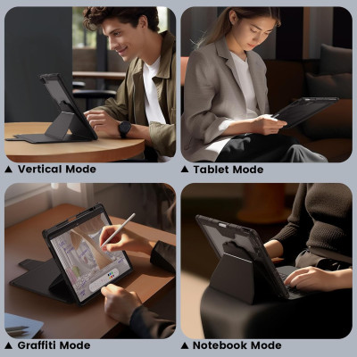 Bao Da Kèm Bàn Phím cho iPad Air 11 inch & iPad Air 13 inch M2 M3 2025/2024 Nillkin Bumper Link Combo Case Keyboard - Hàng Chính Hãng