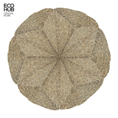 Thảm cói trải sàn phòng khách, phòng ngủ hình sao gấp gọn 120/150/180cm | EH055
