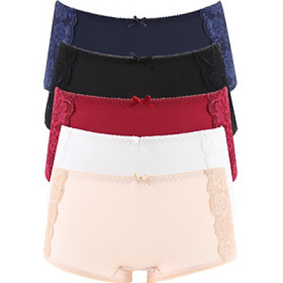 Bộ 5 Quần Lót Nữ Thun Lạnh Lưng Cao Mignon QN014 - Màu Ngẫu Nhiên