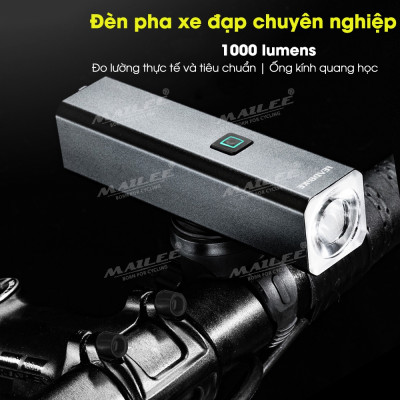 Đèn xe đạp LD-86A siêu sáng 1000 lumen, pin dung lượng cao 4500mAh, chất liệu vỏ nhôm, chống nước IP66, có hỗ trợ pad gắn treo (2 phiên bản tùy chọn) - Mai Lee
