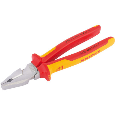 Kìm Knipex Đa Năng Lưỡi Cắt 63 HRC chiều dài 225mm, Cách Điện 1000Volt - 02 06 225