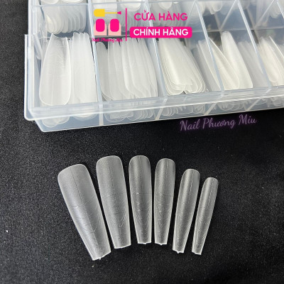 Móng Up Nhám Có Vân Nhiều Size 300 Móng Đa Năng, Siêu Dài, Chia Vạch Làm Nail Chuyên Nghiệp Nhựa Dẻo, Dễ Dũa Theo Form Nữ Women