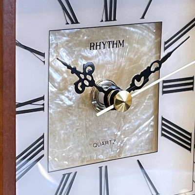 Đồng hồ để bàn Nhật Bản Rhythm CRG114NR06 – Kt 15.2 x 19.7 x 8.0cm, 600g Vỏ gỗ