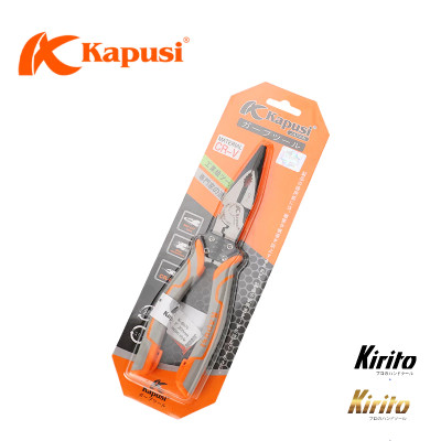 Kìm nhọn đa năng 9inch 225mm KAPUSI Japan K-8068, thép CRV độ cứng cao lưỡi kìm sắc