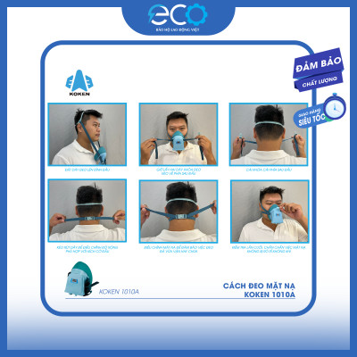 Combo Mặt nạ chống bụi Koken 1010A (Nhật Bản) và Kính bảo hộ chống bụi, chống tia UV Sperian S200A Mỹ