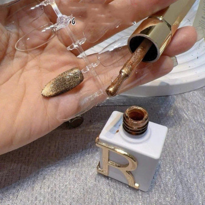 Sơn Mắt Mèo Nâu Thạch Kim Cương CR Đậm Mướt Cao Cấp Chai 15ml Làm Nail, Sơn Gel Tông Mắt Mèo Nâu trà sữa Đậm Đặc, Bền Màu Siêu Xinh Nữ Women