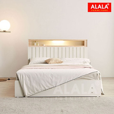Giường ngủ ALALA1218 + 3 hộc kéo / Miễn phí vận chuyển và lắp đặt/ Đổi trả 30 ngày/ Sản phẩm được bảo hành 5 năm từ thương hiệu ALALA/ Chịu lực 700kg 