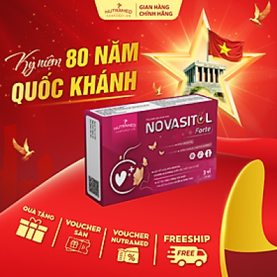 Novasitol Forte hỗ trợ bổ sung Myo-inositol, vitamin và khoáng chất cần thiết cho phụ nữ thả bầu (30 viên) - Nutramed