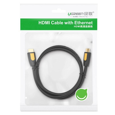 Ugreen UG10129HD101TK 2M màu Vàng Cáp tín hiệu HDMI chuẩn 2.0 hỗ trợ phân giải 4K * 2K 60hz - HÀNG CHÍNH HÃNG