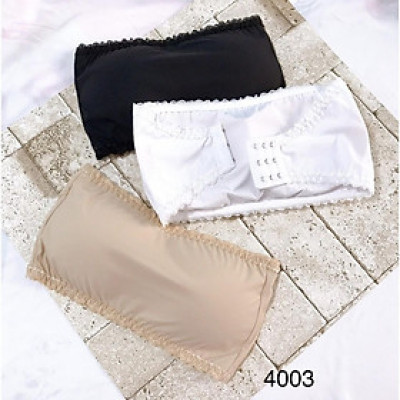 Áo Lót Nữ Bra Ống Su Gân Viền Ren Cài Sau 4003 – Seamless, Co Giãn 4 Chiều