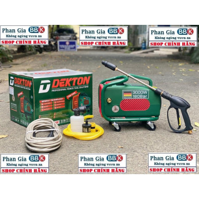 Máy Rửa Xe Dekton DK-CWR3000F - Công Suất 3000W - Có Chỉnh Áp, Bánh Xe Đẩy - Motor 100% Dây Đồng - Bảo Hành 1 Năm
