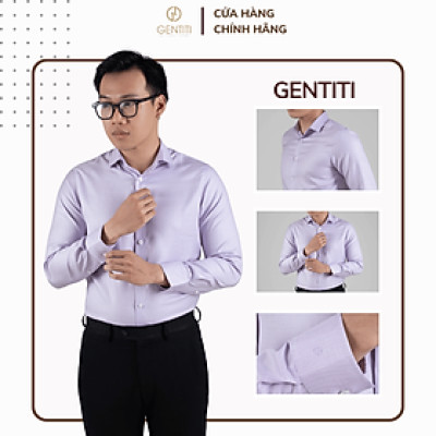 Áo sơ mi nam dài tay màu tím nhạt GENTITI by Thái Tuấn_1C808HAKT030