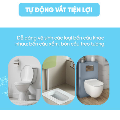 Cây chà bồn cầu loại 2 đầu tròn kháng khuẩn MyJae