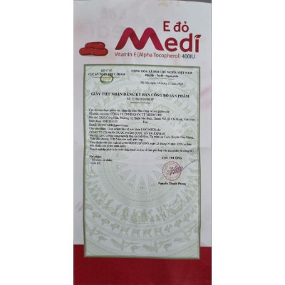 Viên uống làm đẹp da E Đỏ Medi - Hỗ trợ bổ sung vitamin E cho cơ thể, chống oxy hóa
