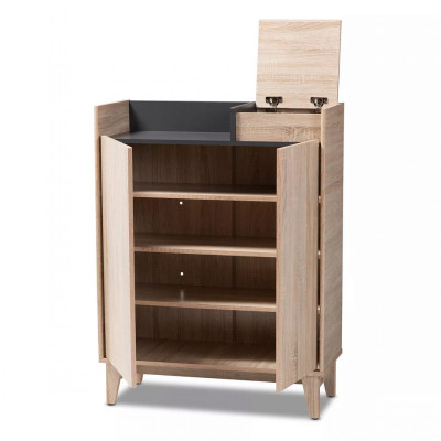 Tủ đựng giày gia đình bằng gỗ thiết kế đa năng SMLIFE Roderick