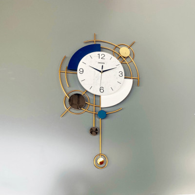 Đồng hồ treo tường A211 Decor hiện đại kim trôi trang trí không gây tiếng động phòng khách chung cư cao cấp