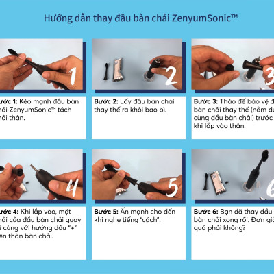 [Chính Hãng] Bộ Bàn Chải Đánh Răng Điện ZenyumSonic MỚi 2.0 & 3 Đầu Thay Thế - Xanh Mint - Công Nghệ Singapore