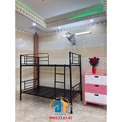 Giường sắt hai tầng cao cấp 1mx2m màu đen