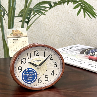 Đồng hồ Rhythm CRA859NR01- Kt 12.0 x 10.1 x 6.7cm, 184g. Vỏ nhựa, dùng PIN