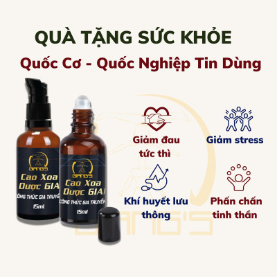 SET QUÀ TẶNG Cao Xoa Bóp Thảo Dược GIANG