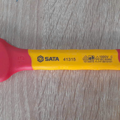 Cờ lê đầu mở 15mm cách điện 1000V VDE SATA 41315