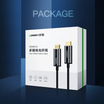 Ugreen UG50218HD132TK 40M màu Đen Cáp tín hiệu HDMI chuẩn 2.0 sợi quang cao cấp - HÀNG CHÍNH HÃNG