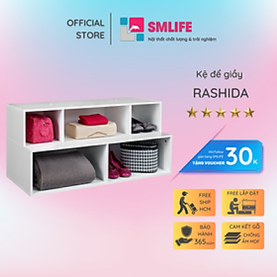 Kệ giầy đẹp gỗ MDF thiết kế tiện dụng SMLIFE Rashida