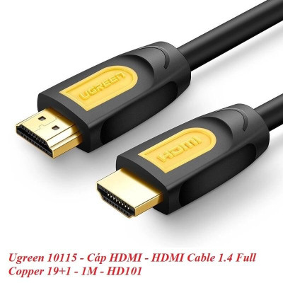 Ugreen UG10115HD101TK 1M màu Vàng Cáp tín hiệu HDMI chuẩn 1.4 hỗ trợ phân giải 4K * 2K - HÀNG CHÍNH HÃNG