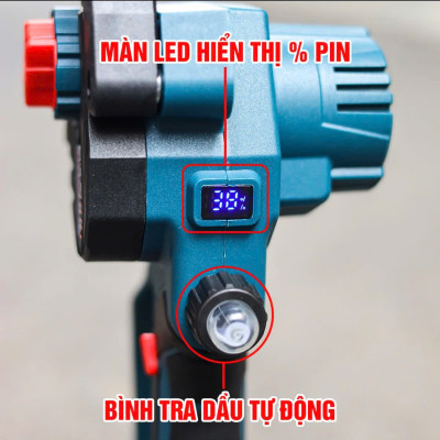 Máy Cưa Pin 8 Inch Boshun Cầm Tay - CS08 - Tốc Độ Cưa 7m/s - Không Chổi Than Cao Cấp - Chân Pin Phổ Thông 2 Pin 15 Cell 21V/6Ah