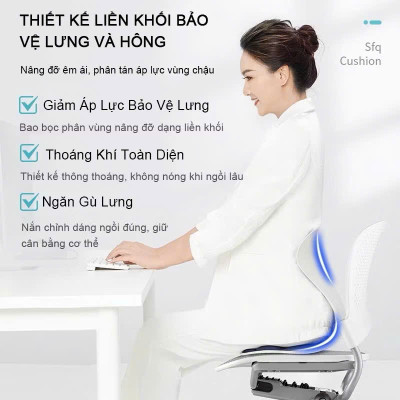 Ghế Công Thái Học Chỉnh Dáng Ngồi - Ghế Tựa Lưng Chống Cong Vẹo Cột Sống Cho Nam, Nữ, Trẻ Em - HÀNG CHÍNH HÃNG MINIIN