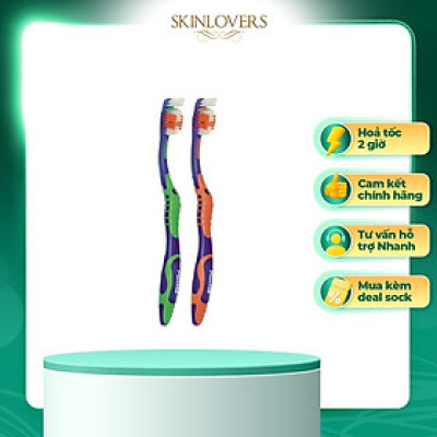 [ Mua 2 tặng 1 chỉ kẽ răng ] Bộ đôi bàn chải đánh răng Vàng siêu mềm PIERROT